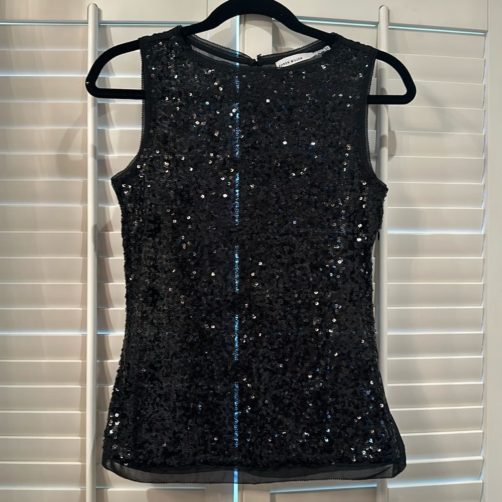 Karen Millen sequin sheer party top